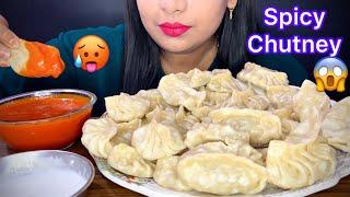 VERY SPICY MOMOS EATING CHALLENGE | MOMO CHALLENGE  | STREET FOOD CHALLENGE | MUKBANG ASMR