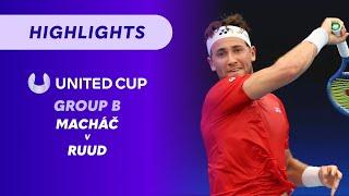 Tomáš Macháč (CZE) v Casper Ruud (NOR) - United Cup Highlights | Wide World of Sports