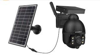 INQMEGA Security Camera Outdoor,Wireless WiFi Pan Tilt Spotlight Solar Battery