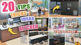 20 TIPS TRICKS BUILDING KITCHEN in Sims 4 - Sims 4 BUILDING IDEAS