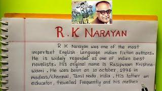 R.K Narayan Biography | R.K Narayan Story In English