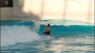 Surfing at the  Skudin Surf American Dream wave pool.