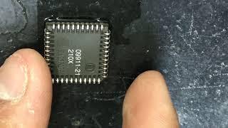 Removing and soldering IC (PLCC-44)