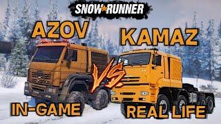 The Azov from SnowRunner vs. Real Life Kamaz