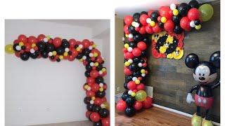 DIY Mickey Mouse Balloon Garland