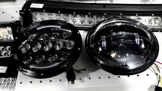 LED фары для нивы 105W vs 115W AURORA