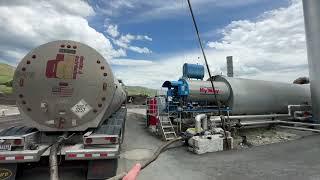 Unloading Asphalt at Geneva Rock Morgan Utah