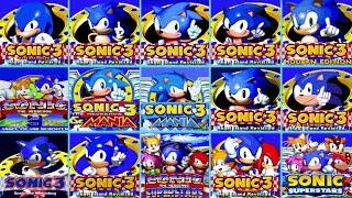 Evolution of Sonic the Hedgehog 3 Title Screen