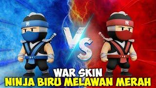 WAR SKIN NINJA BIRU MELAWAN NINJA MERAH ! SIAPA YANG LEBIH AHLI ? STUMBLE GUYS