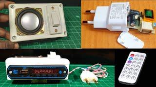 How to make powerfull Bluetooth audio amplifier using old mobile charger || Bluetooth speaker