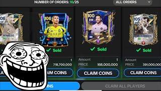 I Sold My Entire Team And Made Billions of Coins Before FC Mobile 25 + Funny Matchday #fcmobile