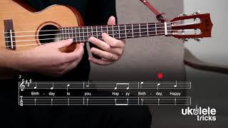 "Happy Birthday" on #Ukulele | Easy One-String Fingerpicking Play-Along