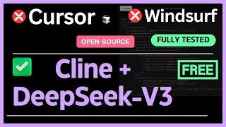 DeepSeek-V3 (Free API) + Cline : This is The BEST AI Coding Setup Right Now! (Beats Cursor!)