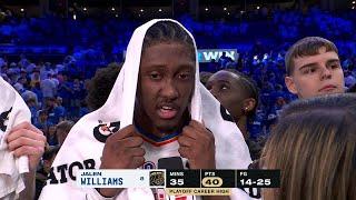 Jalen Williams reacts to his 40-PIECE & OKC being 1 win away from winning NBA Finals | NBA on ESPN