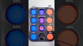 Watch Blue and Coral Pink Color Mixing! #colormixing #satisfying
