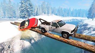 Cars vs Log Bridge | BeamNG.Drive #5