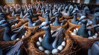 Pigeons Farm - Millions of Pigeons Farming For Meat in China - Pigeon Meat Processing in Factory