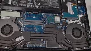 HP OMEN 15-ce005nl disassembly - ram, hard disk, m,2 nvme ssd, battery location