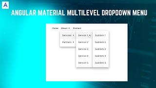 How to create multilevel dropdown menu using Angular Material ?