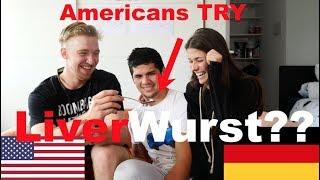 AMERICANS REACT to GERMAN LEBERWURST!!