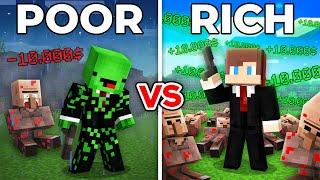 Mikey Poor Hitman vs JJ Rich Hitman Survival Battle in Minecraft ? (Maizen)