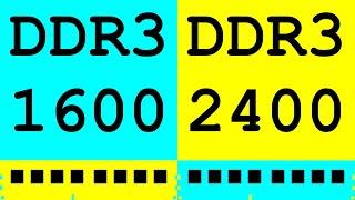 DDR3 1600 vs DDR3 2400 | Tested in 8 Games