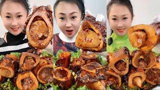 MUKBANG beef bone marrow ASMR - The best of delicious Quing food #672