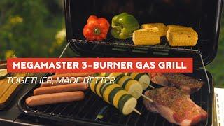 Megamaster Propane Gas Grill with 3 Burners