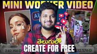 Earn Money by Creating AI  Mini Workers Videos for Free | Complete Process in Telugu