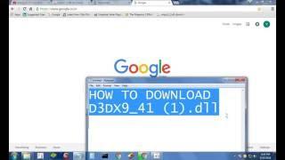 How to fix d3dx9_41dll  2016