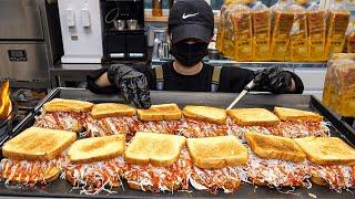 Most Beautiful & Professional Korean Toast Master, Selling 500 Toast a day! l Korean Street Food