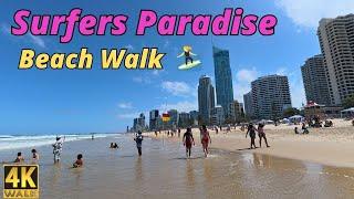 4k Beach Walk Gold Coast - Australia ️ #goldcoast #surfersparadise #vacation