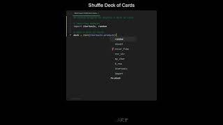 Shuffle Deck of Cards in Python | Python Examples | Python Coding Tutorial | Python Coding Interview