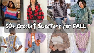 50+ COZY CROCHET SWEATER PATTERNS for Autumn [Cardigans, Vests, Ponchos, Jackets, and Pullovers]