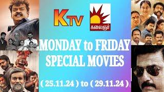 K TV & Kalaignar TV Monday to Friday Special Movies | Nov 25 to 29th 2024 | FAMILY ENTERTAINMENT 2.0