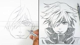 How to Draw Gojo Satoru Easy Tutorial | Anime Drawing