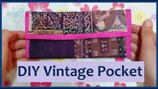 DIY Vintage Pocket | Easy, No-sew