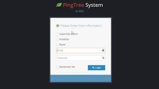 Login Page | Ping Tree Systems | Lead Distribution Software #pingtree #pingpost #login