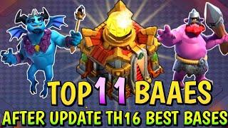 AFTER UPDATE! TOP 11 New TH16 Bases + Link 2024  | BEST TH16 WAR/LEGEND/CWL BASE LINK - COC 