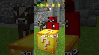 BLOCO DA SORTE TODA VEZ QUE ALGUÉM CHORA NO MINECRAFT! #shorts