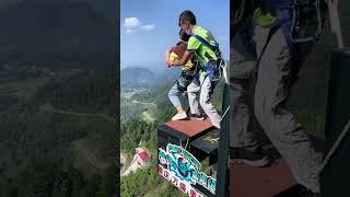 Bungee Jumping With Rope In Beautiful Place:Asmr Bungee Jumping#travel#funny