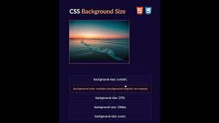 CSS BACKGROUND SIZE