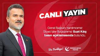 Genel Başkan Yardımcımız Suat Kılıç MYK toplantısı sonrası basın açıklamasında bulunuyor.