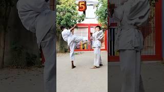 Block of three side kicks | Daily karate practice at home    #martialarts