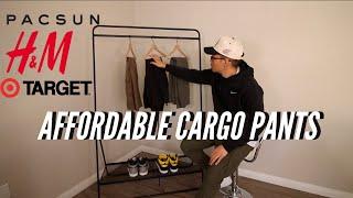 BUDGET FRIENDLY CARGO PANTS || UNDER $60 || PACUSUN, H&M, TAGRET (ON BODY)