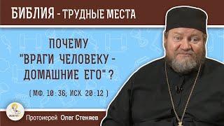 Почему "враги человеку - домашние его" (Мф.10:36; Исх. 20:12)?  Протоиерей Олег Стеняев