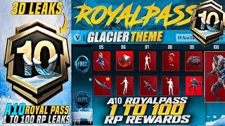  A10 Royal Pass 1 To 100 RP 3D Leaks  | Best AKM Skin | Upgraded Dagger |  Old Glacier Skins |PUBGM