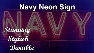 Navy Neon Sign | Affordable Neon Sign For Your Decorations | Get Yours Today!