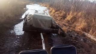 Вездеход Охотец в деле! Проходимость с полной загрузкой! Плюс прицеп