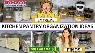 Kitchen Pantry Organization & Refill | Using Dollarama Dollar Store Organizers In My Kitchen Pantry